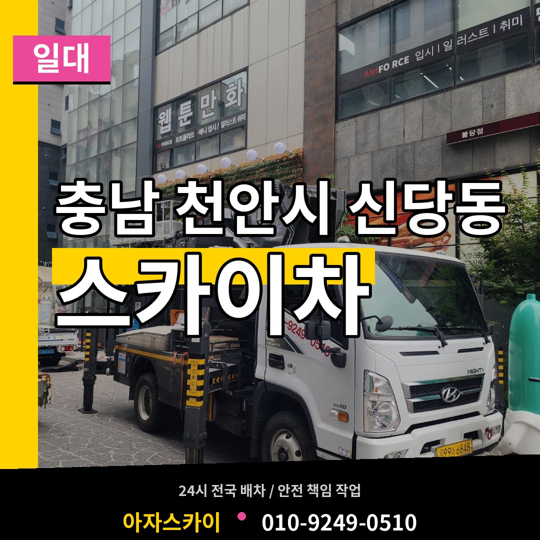 충남 천안시 신당동 스카이차 일대 시공 사례