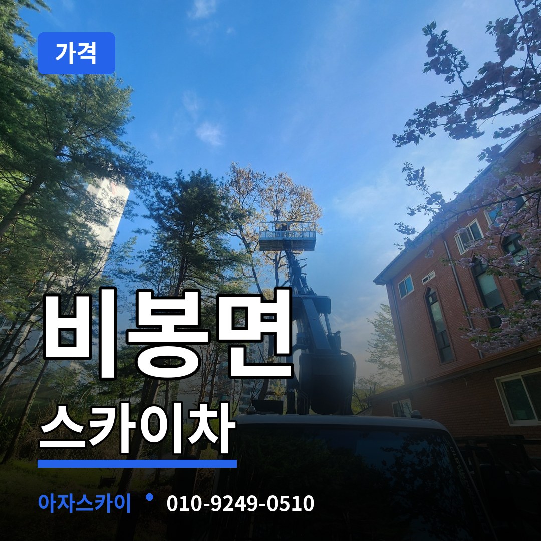 충남 청양군 비봉면 스카이차 가격 시공 사례