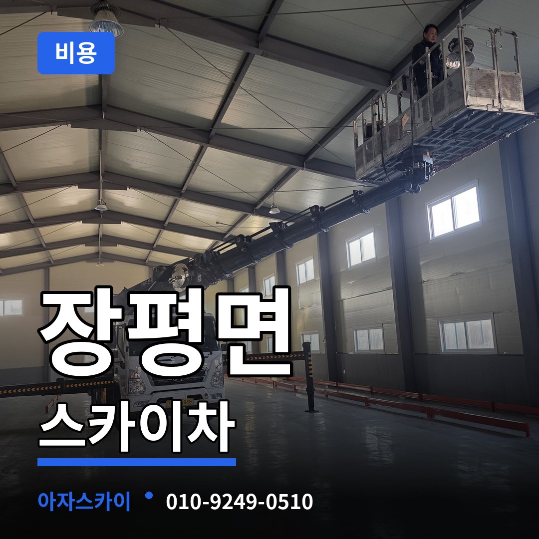 충남 청양군 장평면 스카이차 비용 시공 사례