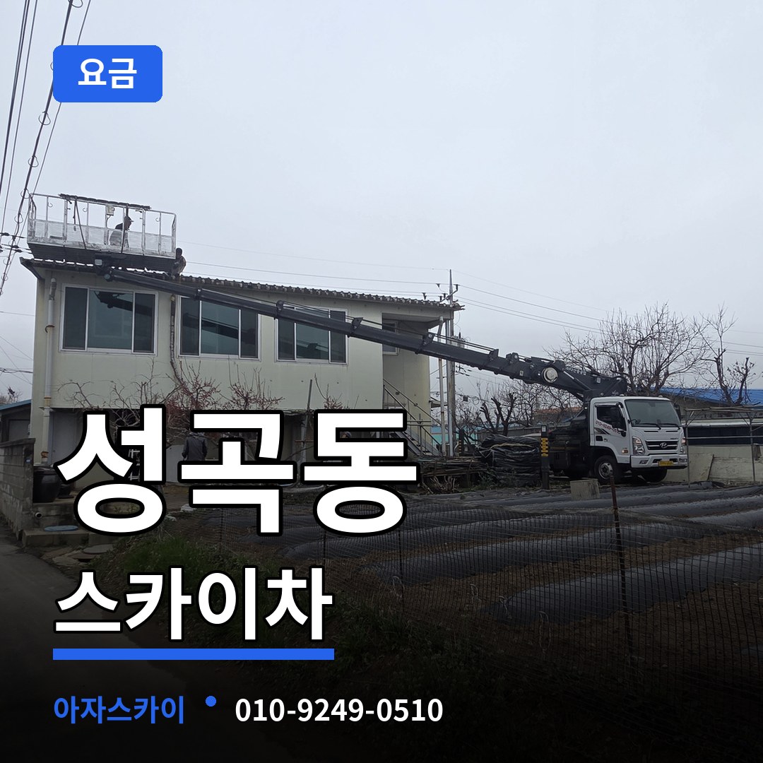 경기 안산시 성곡동 스카이차 요금