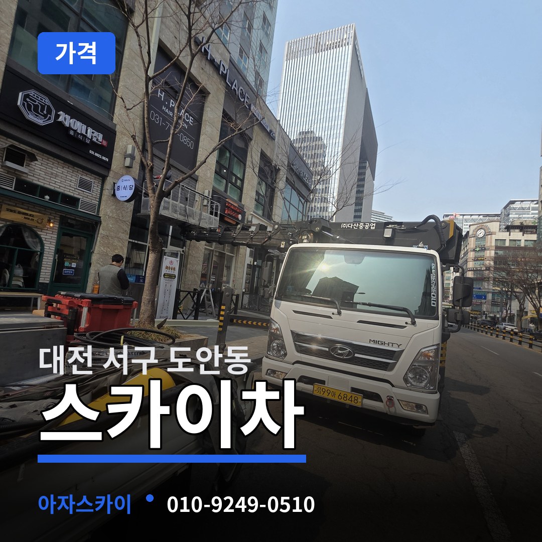 대전 서구 도안동 스카이차 가격