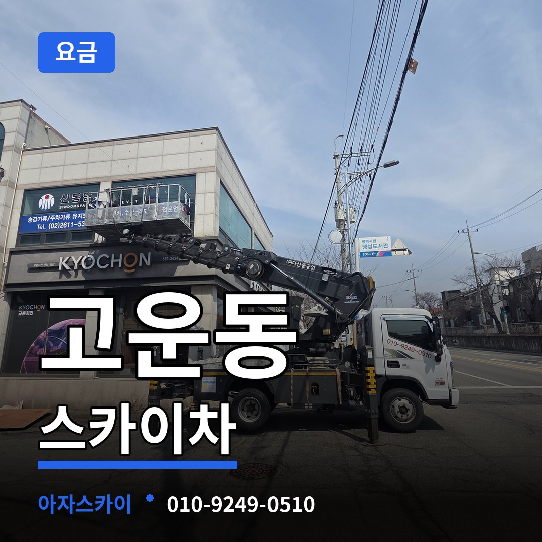 세종 세종시 고운동 스카이차 요금