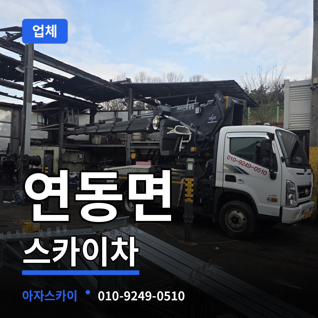 세종 세종시 연동면 스카이차 업체 스카이차 작업 현장