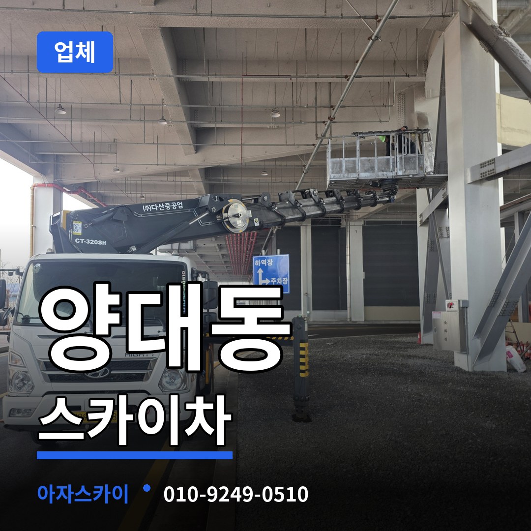 충남 서산시 양대동 스카이차 업체 스카이차 작업 현장