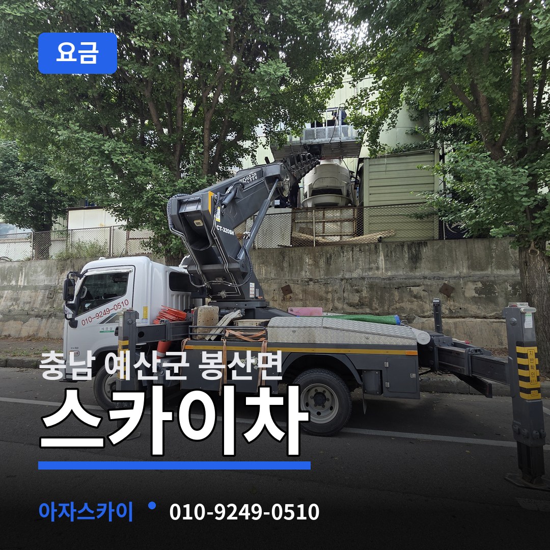 충남 예산군 봉산면 스카이차 요금