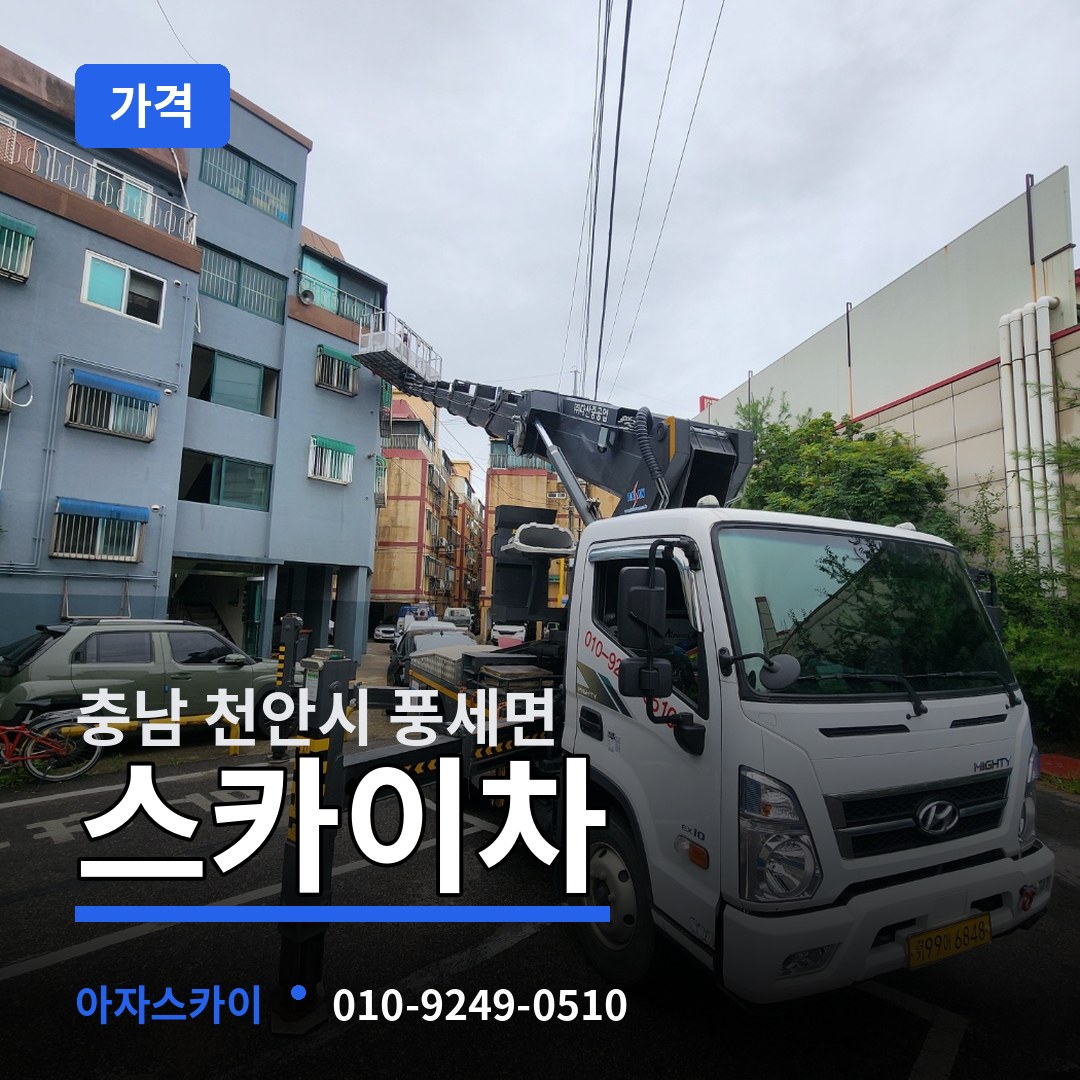 충남 천안시 풍세면 스카이차 가격