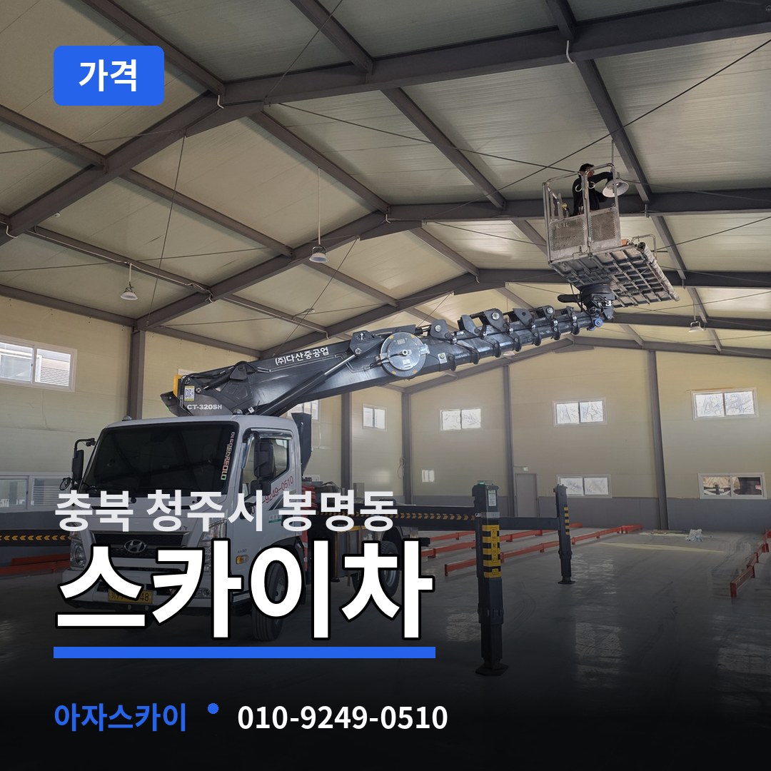 충북 청주시 봉명동 스카이차 가격