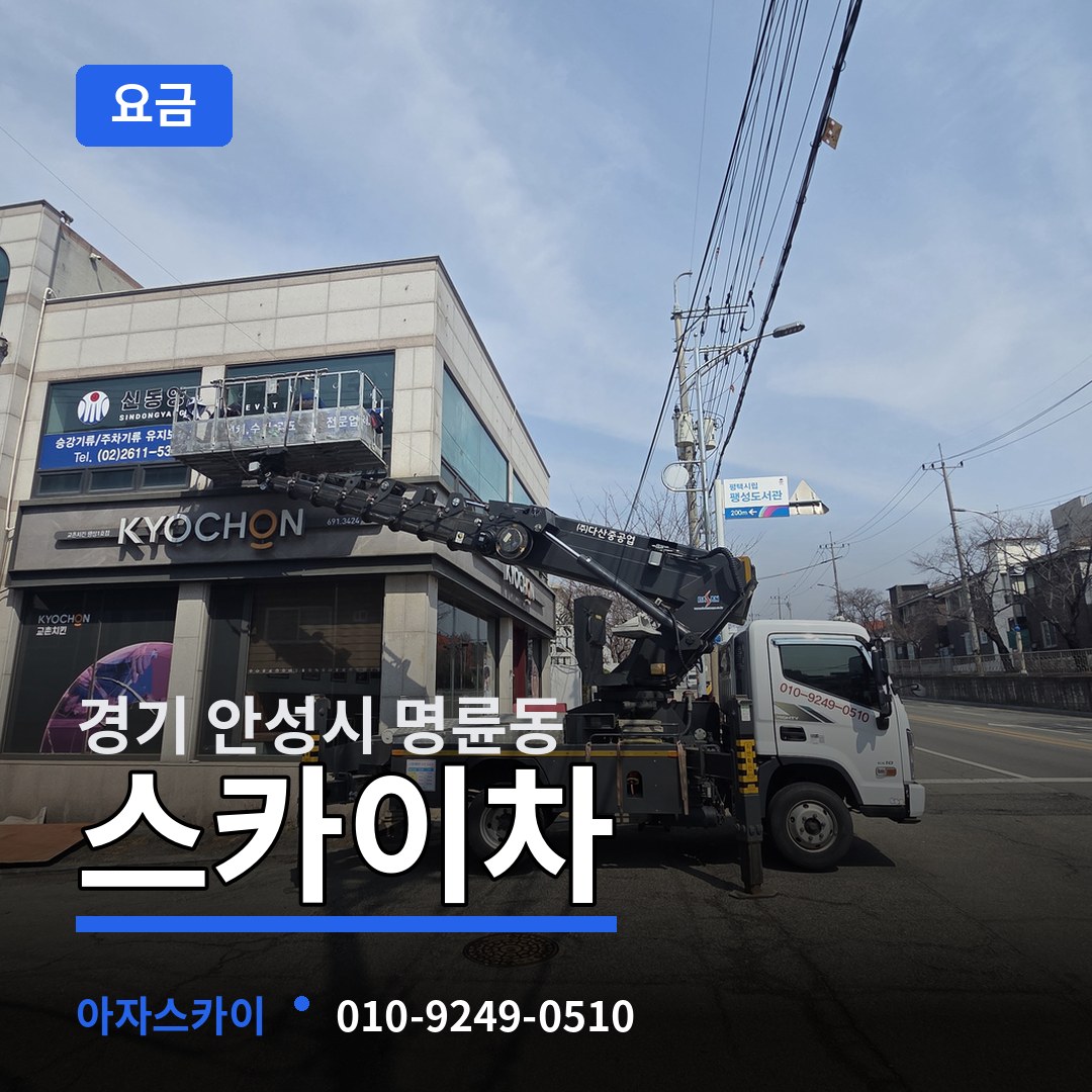 경기 안성시 명륜동 스카이차 요금