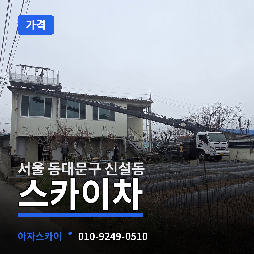 서울 동대문구 신설동 스카이차 가격