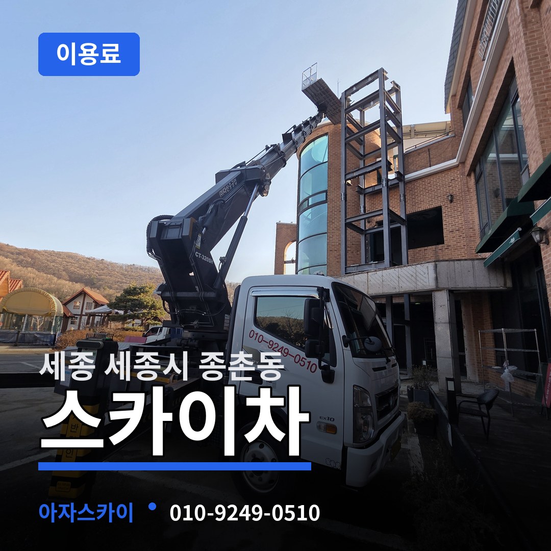 세종 세종시 종촌동 스카이차 이용료