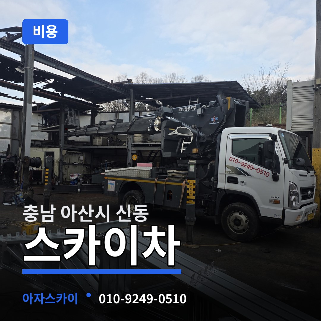충남 아산시 신동 스카이차 비용