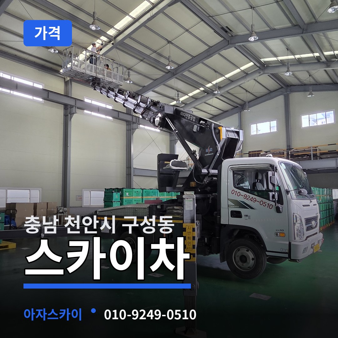 충남 천안시 구성동 스카이차 가격