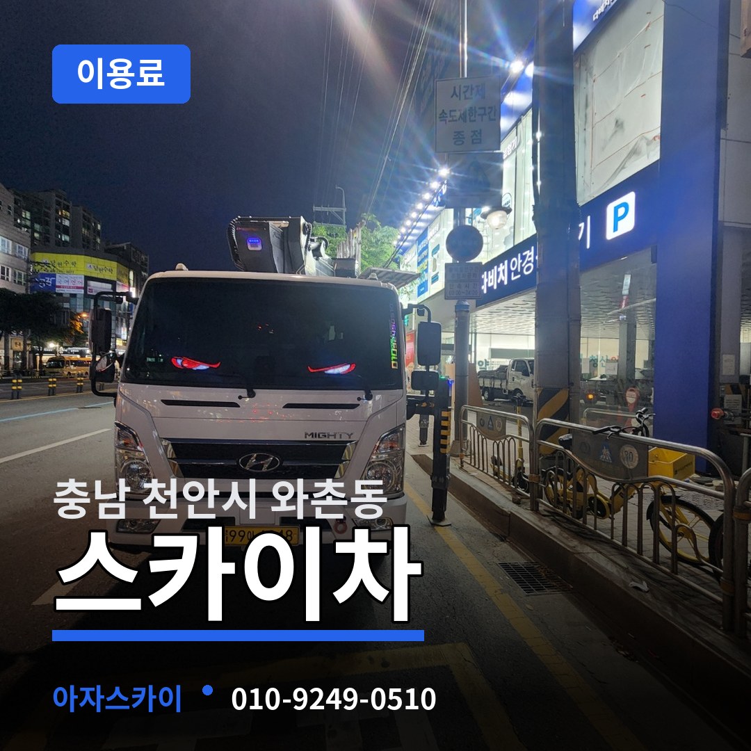 충남 천안시 와촌동 스카이차 이용료
